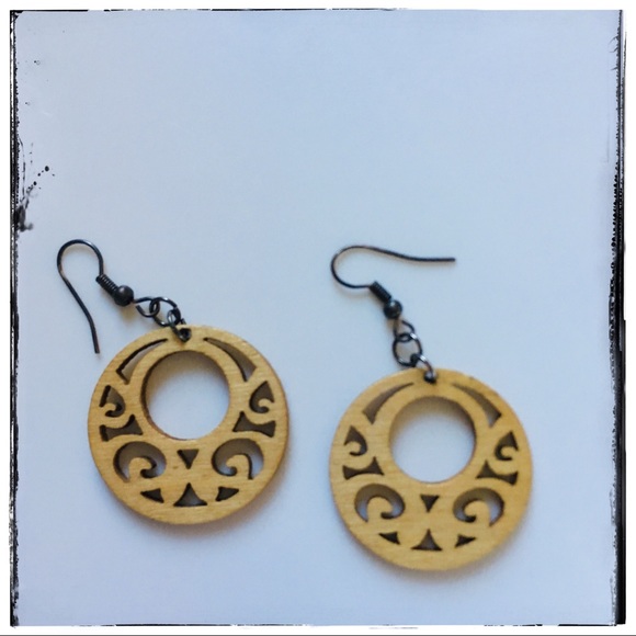Wooden Earrings - Picture 1 of 2